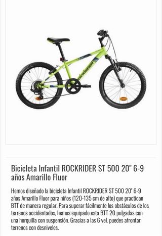 Bicicleta Infantil Rockrider ST 500 20