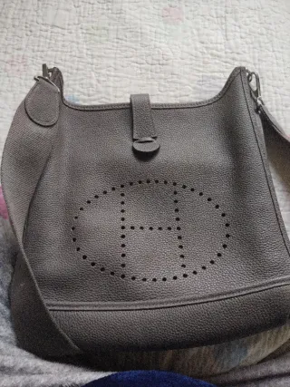 Borsa Hermes in pelle marrone