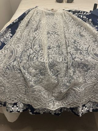 Manteletas Fallera Plateadas