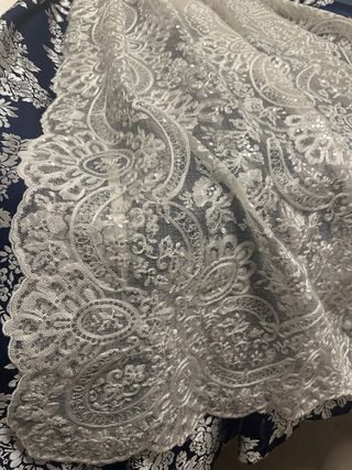 Manteletas Fallera Plateadas