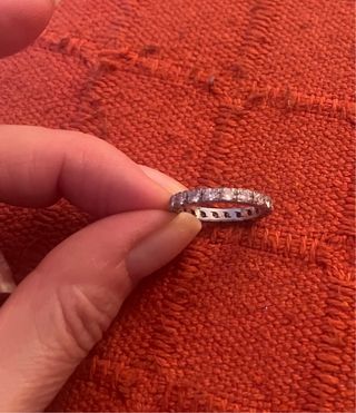 Alianza oro 18k y brillantes. Talla 15