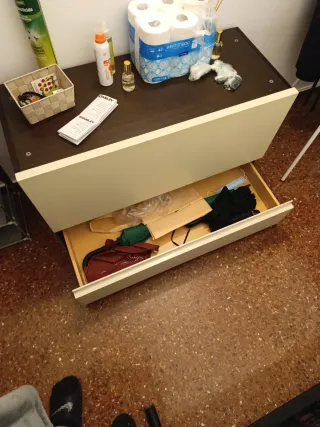 Mueble entrada/zapatero madera pesada