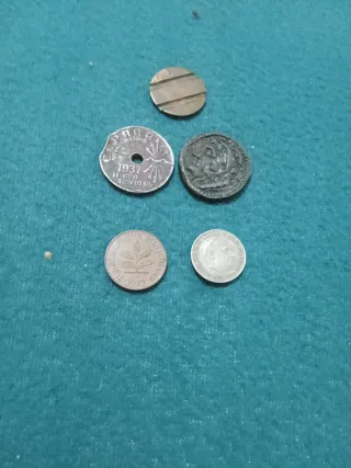 Lote de 5 monedas antiguas