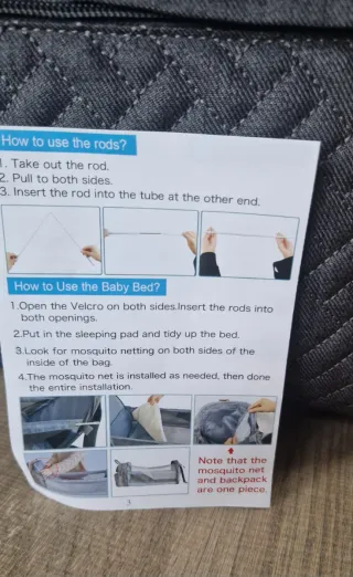 Zaino fasciatoio/lettino