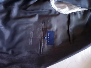 Traje de raya caballero gris