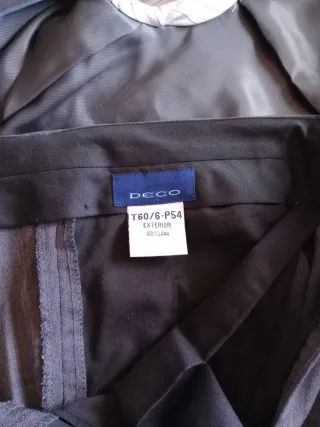 Traje de raya caballero gris