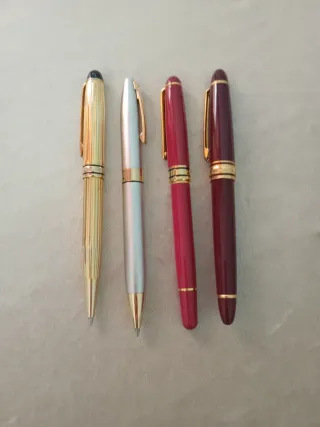 Lote de 4 penne e stilografiche
