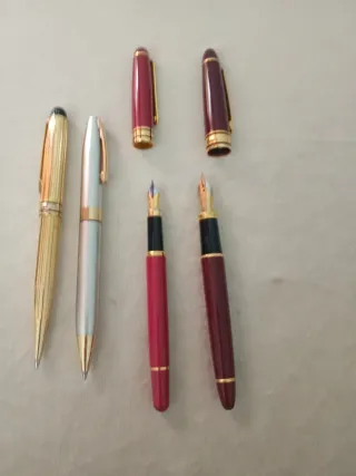 Lote de 4 penne e stilografiche