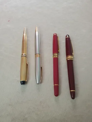 Lote de 4 penne e stilografiche