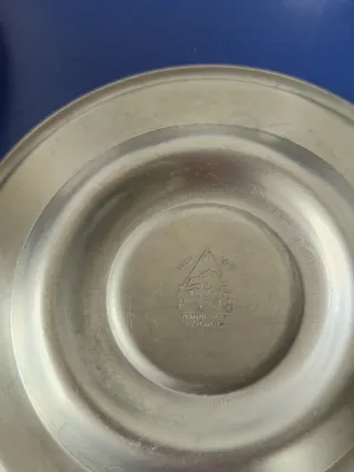 Set 6 Tazzine con Piattini Vintage in Acciaio Inox