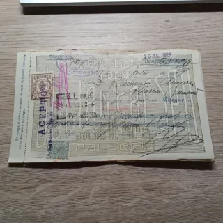 Letras de pago antiguas