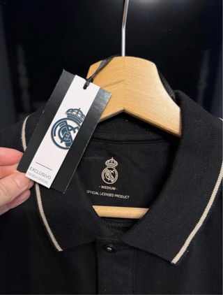 Polo Real Madrid Negro Talla M