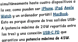 Cargador Tronic 4 Puertos USB PD 40W