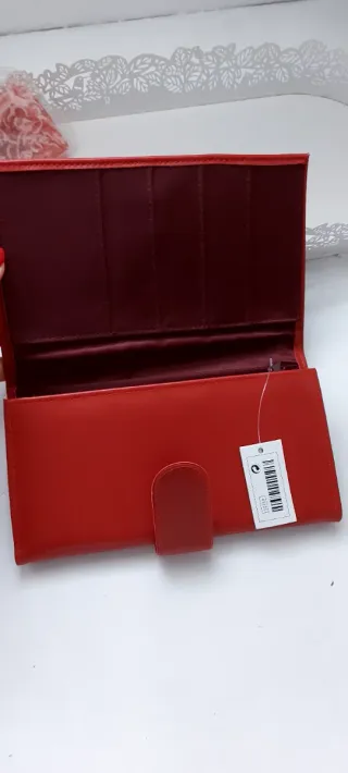 Cartera monedero roja