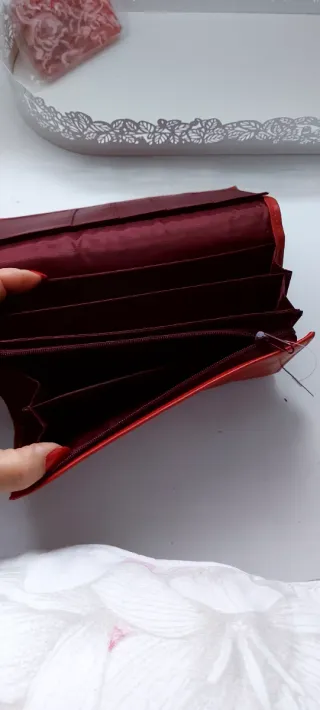 Cartera monedero roja