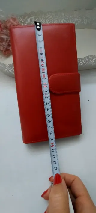 Cartera monedero roja