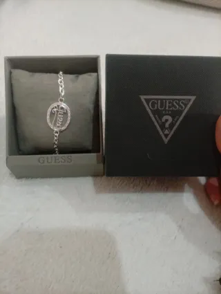 Pulsera Guess Plata y Rosa