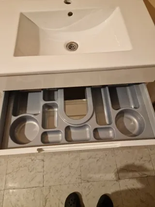 Mueble de baño + lavabo de mármol [ 70 cm ancho ]