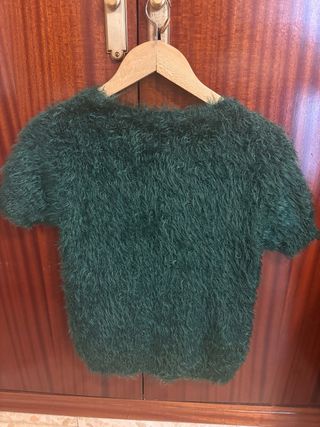 Blusa verde de pelos
