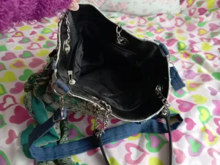 Bolso mochila vaquero patchwork