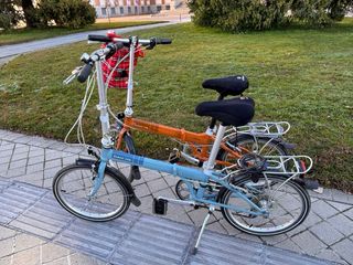 2 Bicicletas Dahon Plegables Naranja y Azul