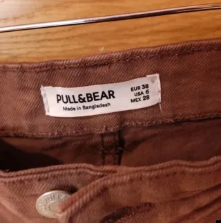 Pantalón Pull&Bear mujer marrón