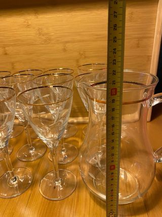 Servizio Bicchieri Cristallo Dorato