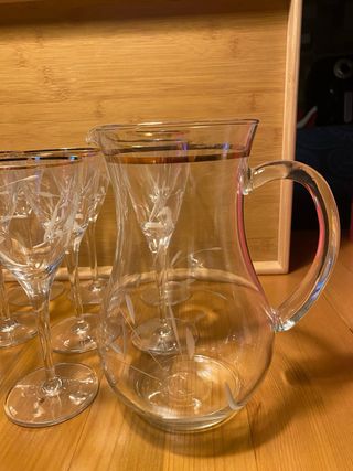 Servizio Bicchieri Cristallo Dorato