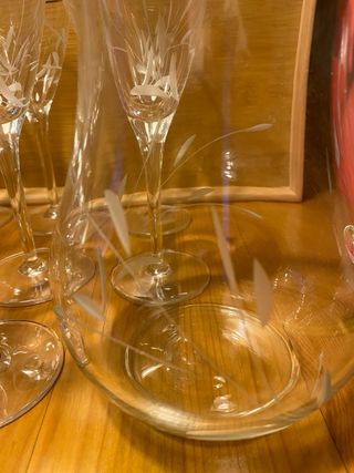 Servizio Bicchieri Cristallo Dorato