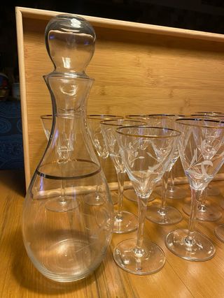 Servizio Bicchieri Cristallo Dorato