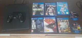 PS4 (PlayStation 4) + 8 Juegos + Mando