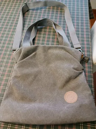 Bolsa de lona gris