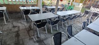 Conjunto 4 sillas y mesa exterior