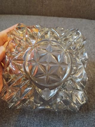 Posacenere Vintage Vetro Lavorato Anni 70