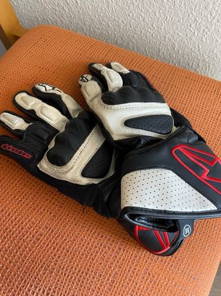Guantes Moto Alpinestars Mujer Beige/Negro