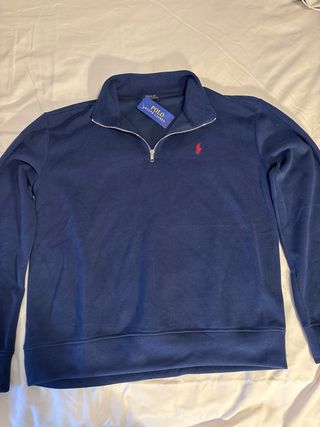 Jersey Polo Ralph Lauren Azul Marino Media Cremall