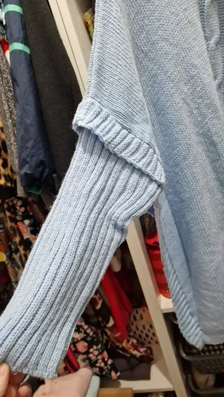 Jersey azul de punto grueso de Loobe moda