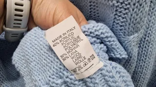 Jersey azul de punto grueso de Loobe moda