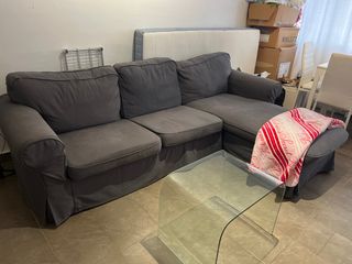 Sofá Chaiselongue Gris Tela