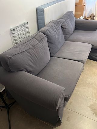 Sofá Chaiselongue Gris Tela
