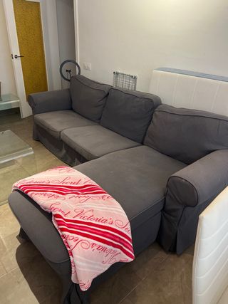 Sofá Chaiselongue Gris Tela