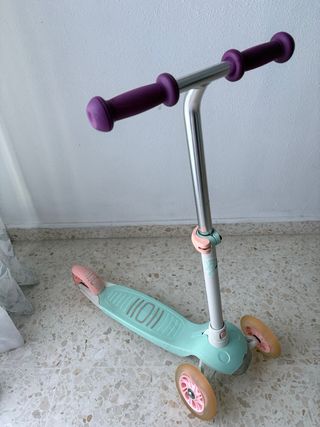 Patinete infantil 3 ruedas morado/menta