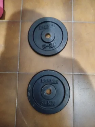 2 Discos Pesas 5 Kg Decathlon