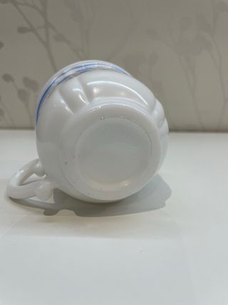 Juego 6 te arcopal retro vintage azul flores