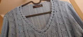 Maglia azzurra con lurex