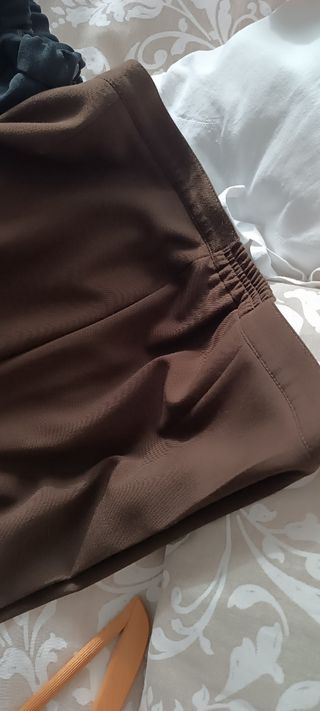 Pantalones señora negro y marrón