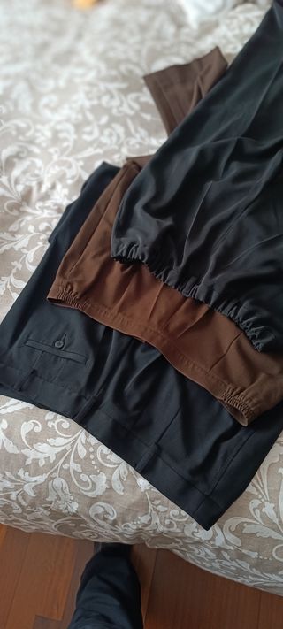 Pantalones señora negro y marrón