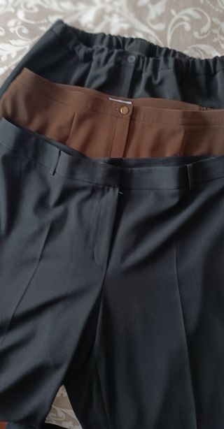 Pantalones señora negro y marrón