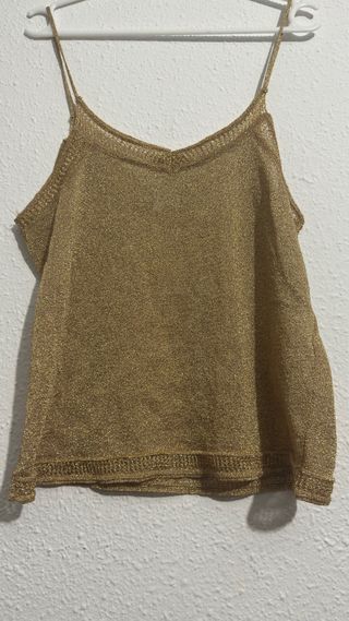 Camiseta dorada tirantes Síntesis - El Corte Ingle