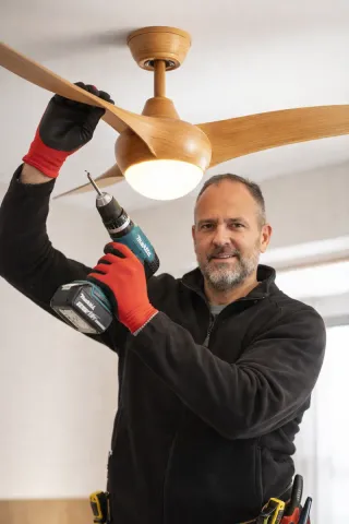 Instalador de Lámparas Ventilador